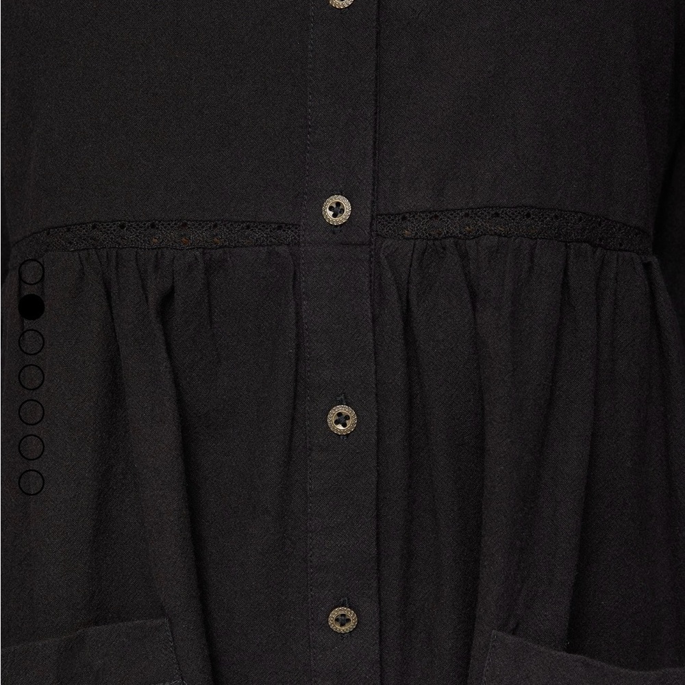 Black Button-Down Dress - image 4